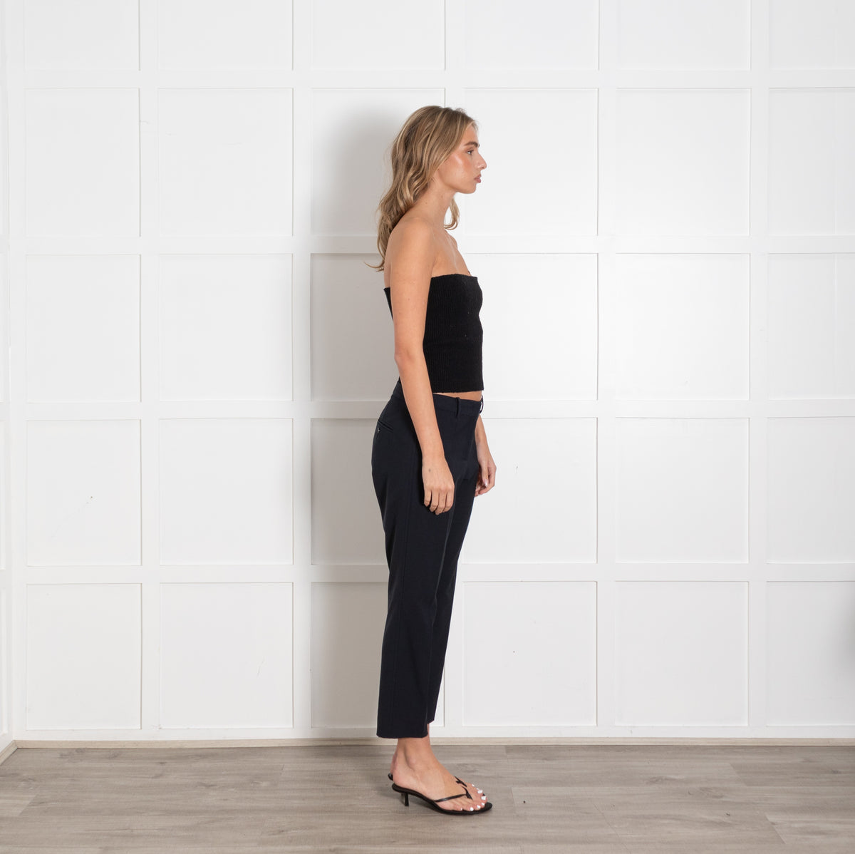 Weekend Max Mara Navy Wool Blend Trousers - Image 6