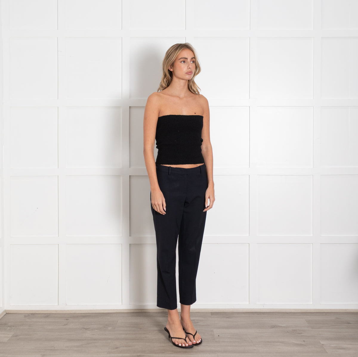 Weekend Max Mara Navy Wool Blend Trousers - Image 7