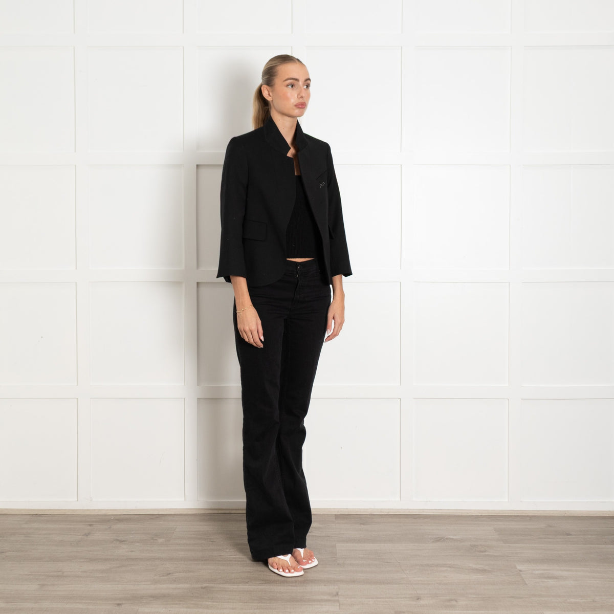 Zadig & Voltaire Preloved Black Wool Blazer UK 6 - Image 1