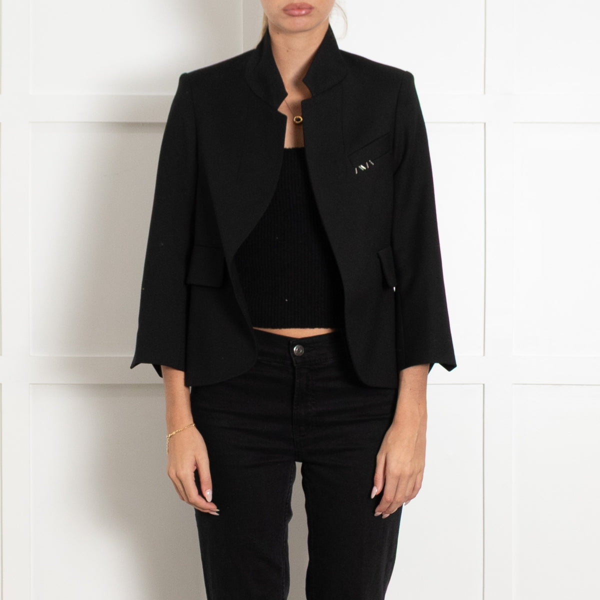 Zadig & Voltaire Preloved Black Wool Blazer UK 6 - Image 2