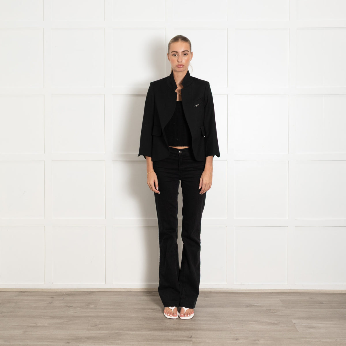 Zadig & Voltaire Preloved Black Wool Blazer UK 6 - Image 5