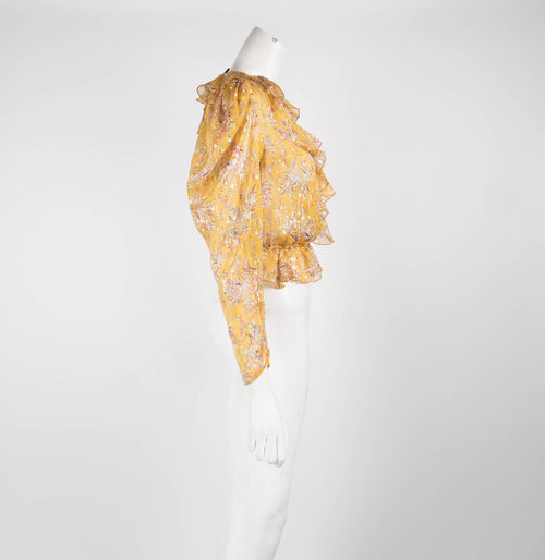 The Kooples Yellow Floral Blouse