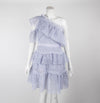 Self-Portrait Periwinkle One Shoulder Dress
