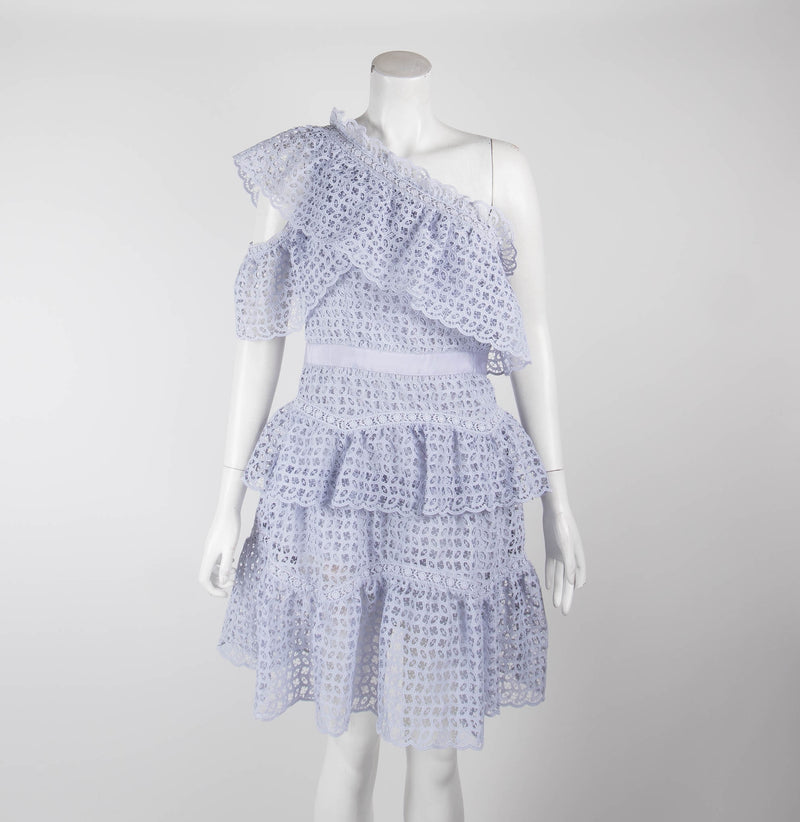 Self-Portrait Periwinkle One Shoulder Dress