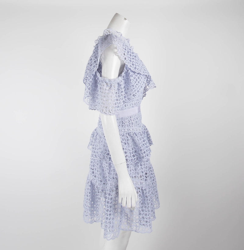 Self-Portrait Periwinkle One Shoulder Dress