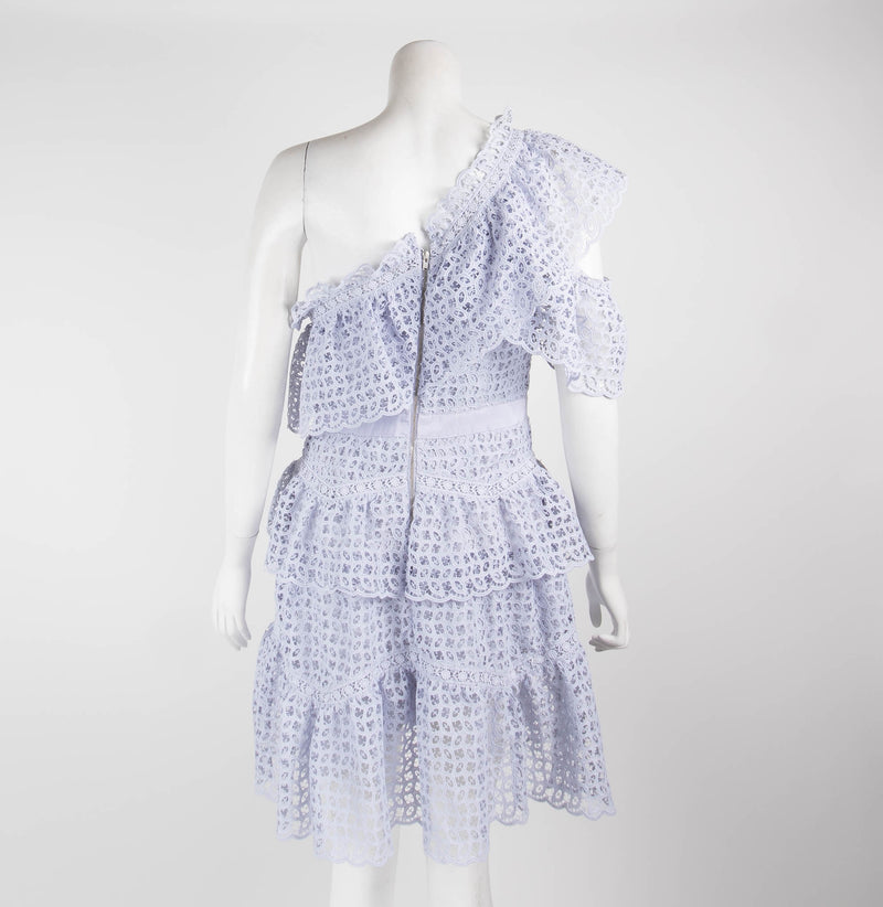 Self-Portrait Periwinkle One Shoulder Dress