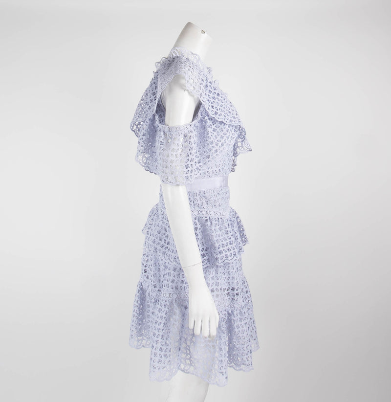 Self-Portrait Periwinkle One Shoulder Dress