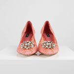 Dolce & Gabbana Pink Lace Kitten Heels
