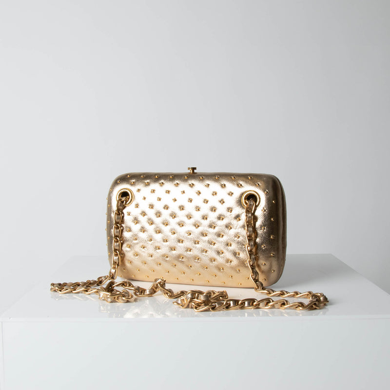 Prada Gold Box Clutch