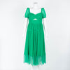 Self Portrait Green Midi Cut Out Dress