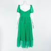 Self Portrait Green Midi Cut Out Dress