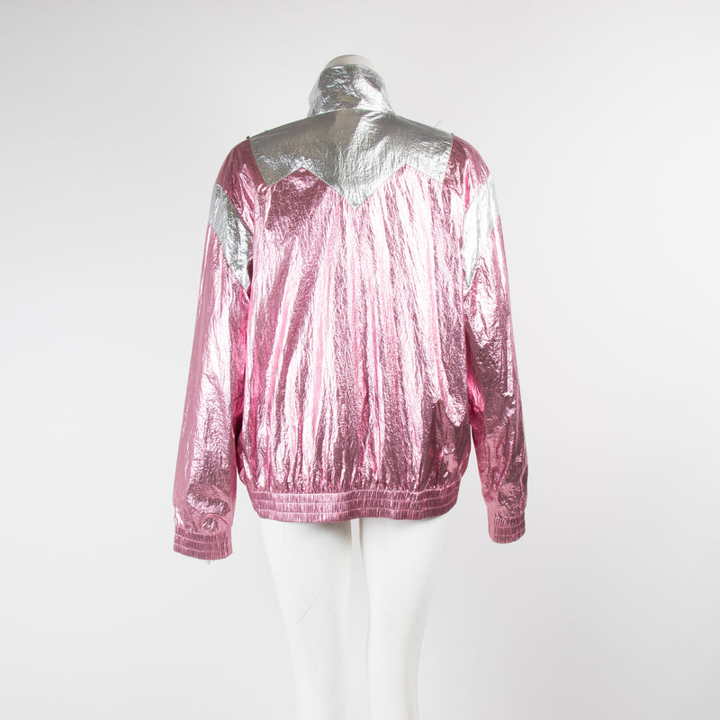 Pinko Metallic Pink Shell Jacket
