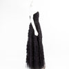 Needle & Thread Black Mesh Strapless Gown