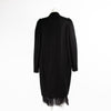 No21 Black Feather Trimmed Double- Breasted Coat