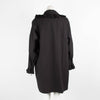MSGM Black Ruffled Trim Big Collar Tunic Dress