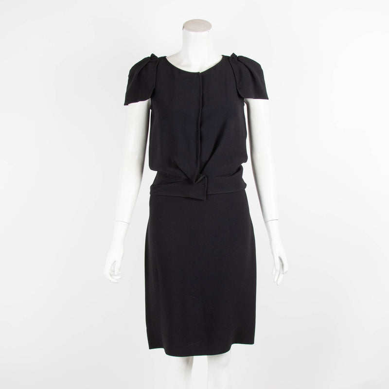 Prada Black Cup Sleeve Dress