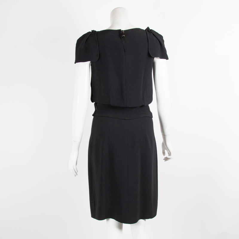 Prada Black Cup Sleeve Dress