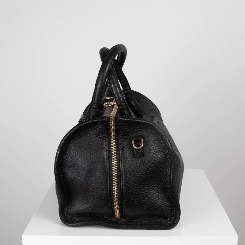 See By Chloe Black Leather Bowling Bag