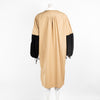 MaxMara Camel White Cotton Long Sleeve Dress