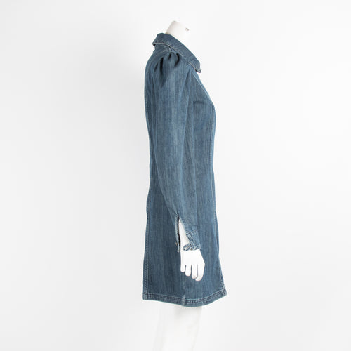 Alexa Chung Blue Denim Zip Up Mini Dress