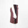 Louis Vuitton Burgundy Leather Black Side Panel Skirt