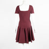 Antonio Berardi Claret Short Sleeve Fit And Flare Dress