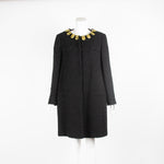 Moschino Cheap and Chic Black Boucle Jacket with Jewelled  Collar