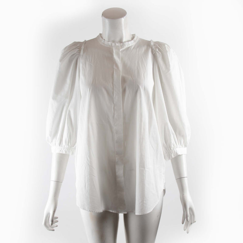 Goop White Puff Sleeve Blouse