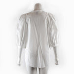 Goop White Puff Sleeve Blouse