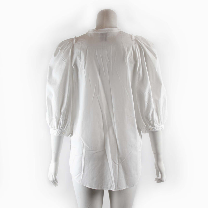 Goop White Puff Sleeve Blouse
