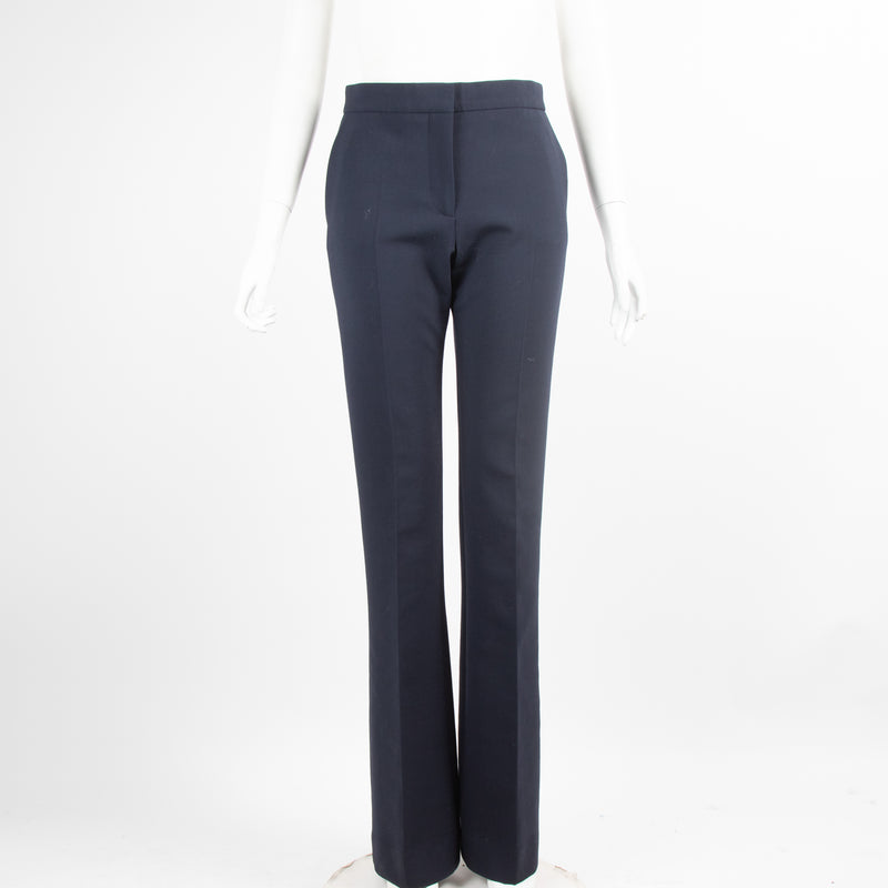 Victoria Beckham Navy Flared Trousers