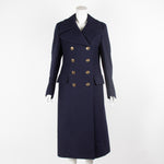 Tods Navy Wool Military Coat