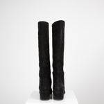 Sergio Rossi Black Suede Knee Boot