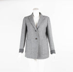 Weekend MaxMara Grey Check Boxy Blazer