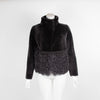Tory Burch Grey Cropped Shearling Coat