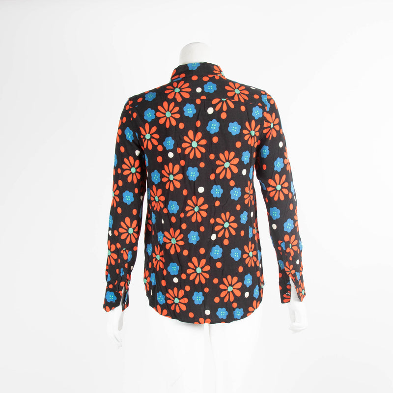 Saint Laurent Floral Black Shirt