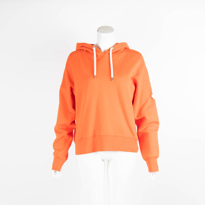 Moncler Orange Cropped Hoodie