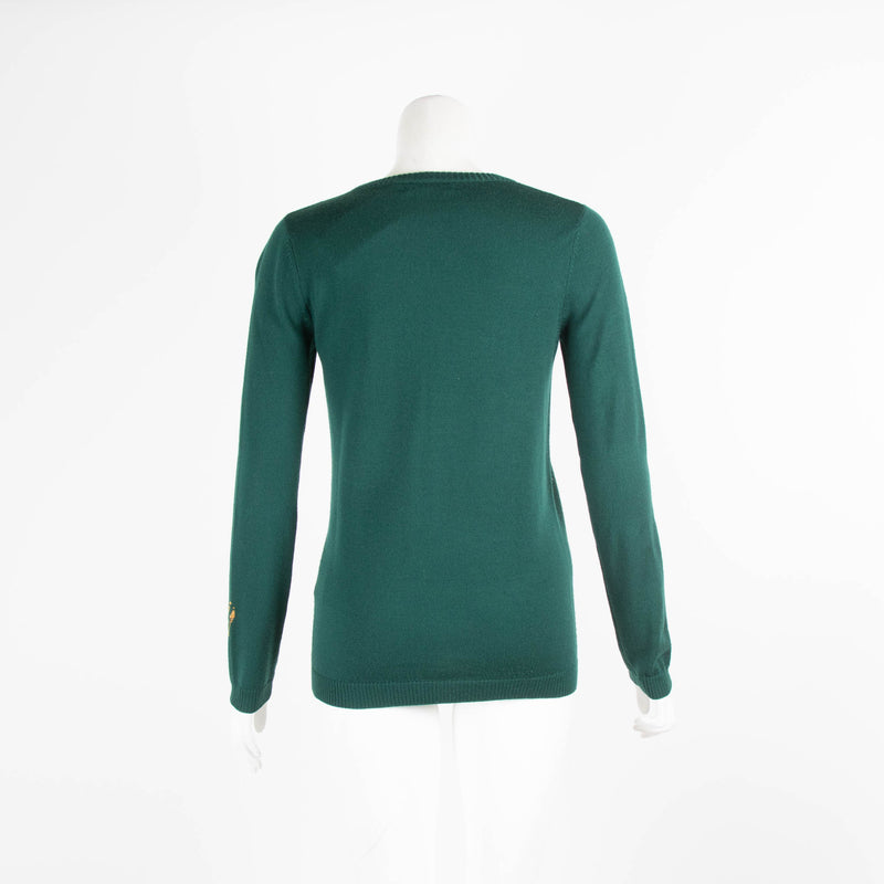 Bella Freud Green 'King of Kings' Jumper