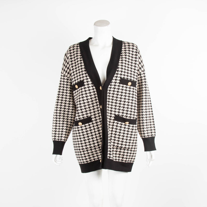Sandro Houndstooth Cardigan