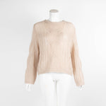 Lu Ren Beige Cable Knit Jumper