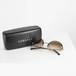 Versace Gold Round Mirrored Sunglasses