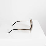 Versace Gold Round Mirrored Sunglasses