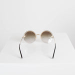 Versace Gold Round Mirrored Sunglasses