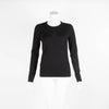 Tory Burch Black Wool Logo Round Neck Jumper