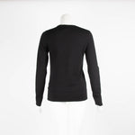 Tory Burch Black Wool Logo Round Neck Jumper