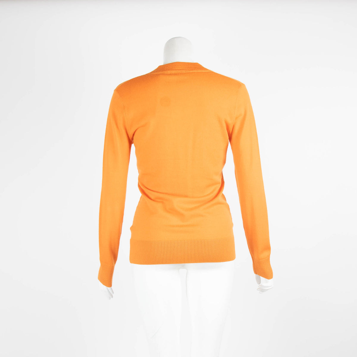 Tory Burch Orange Merino Wool Cardigan