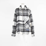 Well Done Boutique Black White Plaid Wool Overshirt