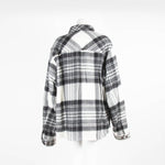 Well Done Boutique Black White Plaid Wool Overshirt