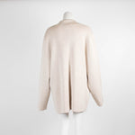 The Row Beige Knitted Silk Wool Mix Double Breasted Jacket