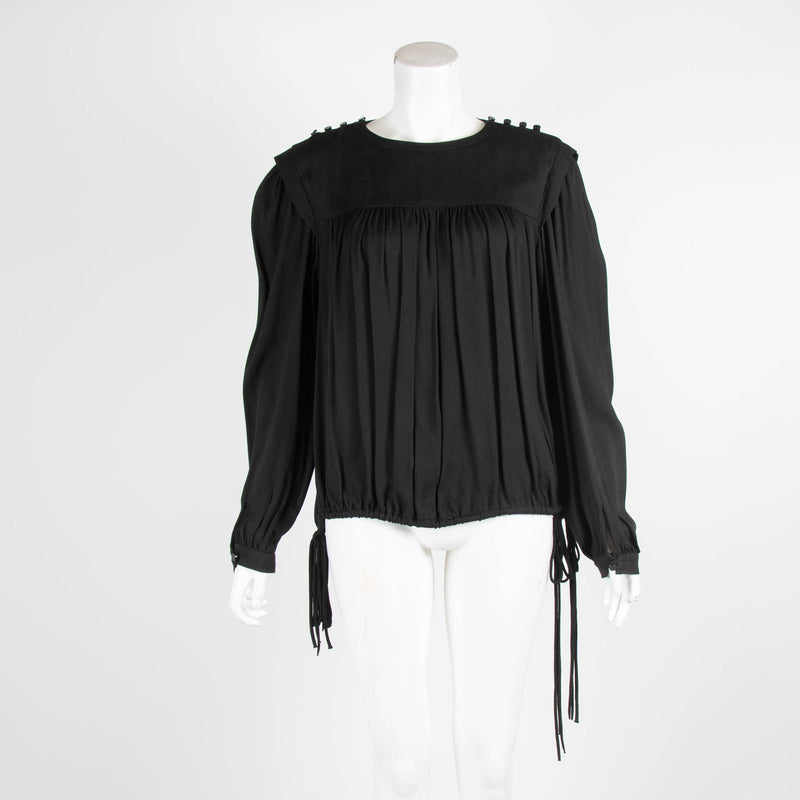 Isabel Marant Etoile Black Pleated Top